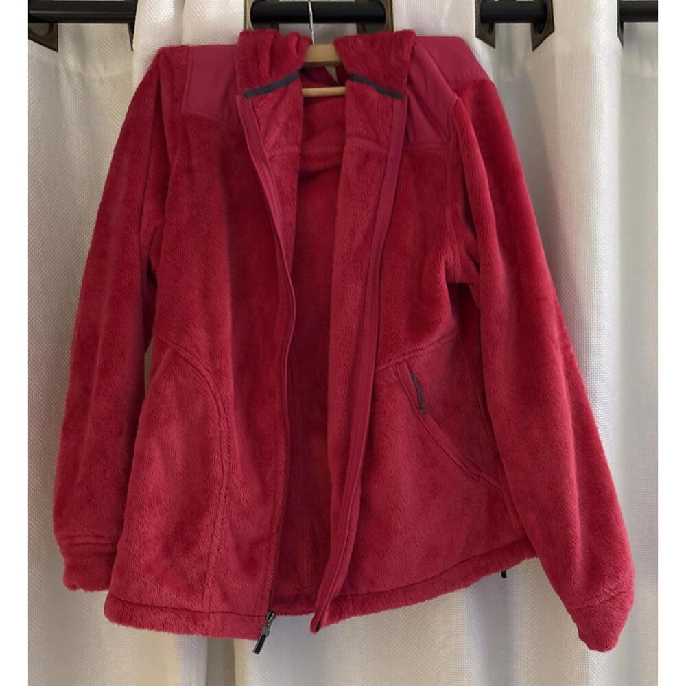 The North Face Fushsia Fuzzy Fleece Zip Jacket Women’s Size XL